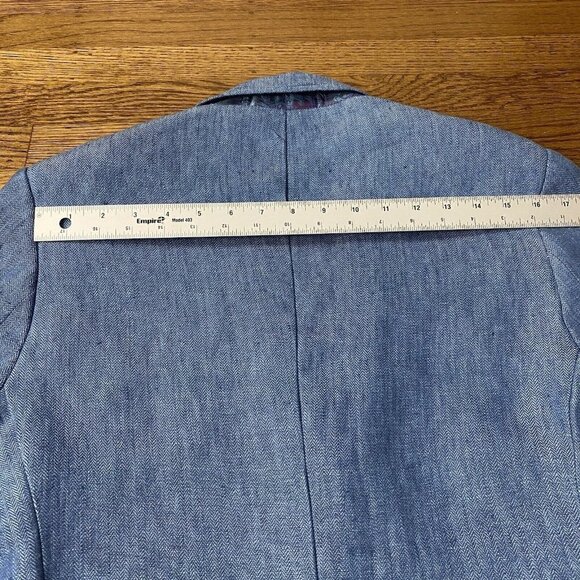 Raging Bull 100% Linen Sport Coat 42/Large Blue Blazer Jacket Unstructured - Picture 14 of 16
